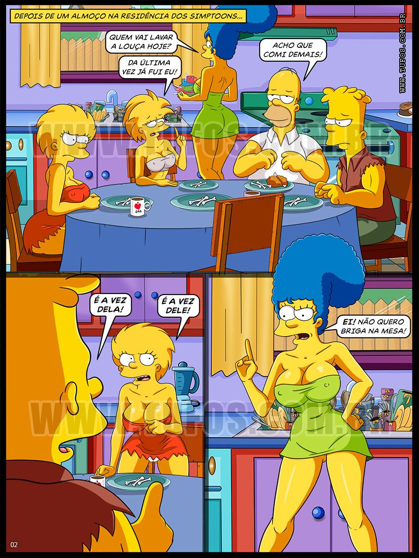 Jogando damas - Simpsons PornÃ´, Simptoons - SeuHentai